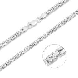 Łańcuszek srebrny pr. 925 łańcuch KRÓLEWSKI BIZANTYJSKI 4,5 mm LKR100