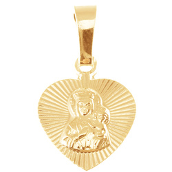 Medalik srebrny pozłacany z Matką Boską Częstochowską MM044ORO