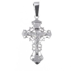 Krzyżyk srebrny z wizerunkiem Jezusa  MO055