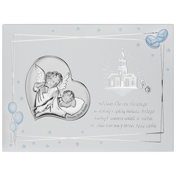 Obrazek srebrny Aniołek Pamiątka Chrztu Świętego DS17FCC/2