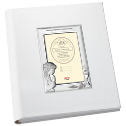 Album z ramką srebrną Pamiątka I Komunii dla dziewczynki DS07/06/9A