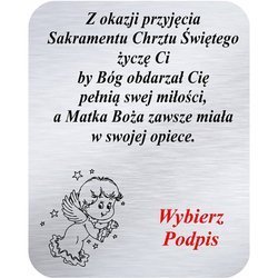 Grawer 4x5 cm, wzór numer 5 - Chrzest