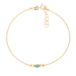 Złota bransoletka pr.585 z kuleczkami ZBK003