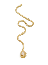 Złota bransoletka modułowa baza beczka z cyrkoniami pr. 585 ZBP02