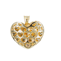 Złota przywieszka pr. 585 serce ażur ZZ074