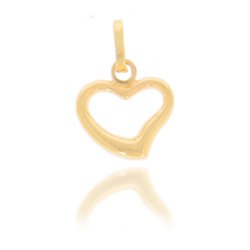 Złota przywieszka pr. 585 Serce kontur ZZ019