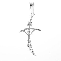 Krzyżyk srebrny z wizerunkiem Jezusa  MO084