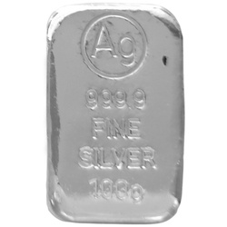 Sztabka inwestycyjna srebrna 100 gram, srebro próba 999