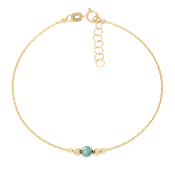 Złota bransoletka pr.585 z kuleczkami ZBK004