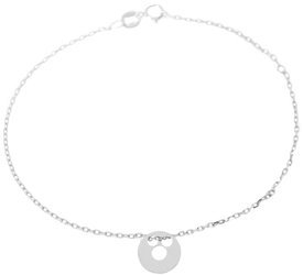 Bransoletka celebrytka blaszka ażurowe kółko srebro pr. 925 CEL78