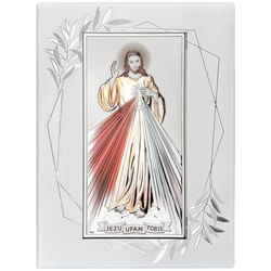 Obrazek srebrny Jezus Miłosierny DS26FOC
