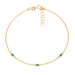 Złota bransoletka pr.585 z kuleczkami ZBK002