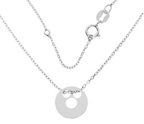 Naszyjnik celebrytka blaszka ażurowe kółko srebro pr. 925 CEL77