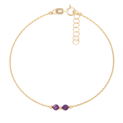 Złota bransoletka pr.585 z kuleczkami ZBK009