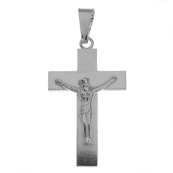 Medalik srebrny - Krzyżyk z wizerunkiem Jezusa MO130