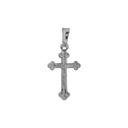 Medalik srebrny - Krzyżyk z wizerunkiem Jezusa MO124