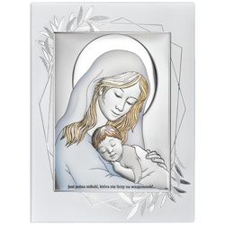 Obrazek Srebrny Matka Boska z dzieciątkiem DS38FOC