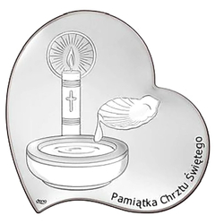 Obrazek srebrny Pamiątka Chrztu Świętego DS139