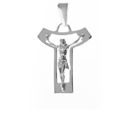 Krzyżyk srebrny z wizerunkiem Jezusa  MO081