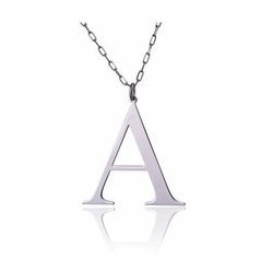 Naszyjnik celebrytka literka A 3,0 cm srebro rodowane pr 925 CELA3CM