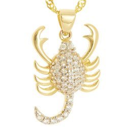 Złota przywieszka pr. 585 skoprion  cyrkonie ZP049