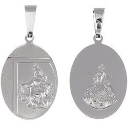 Medalik srebrny - Matka Boża Szkaplerzna Szkaplerz MM030