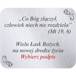 Grawer 4x5 cm, wzór numer 25 - Ślub