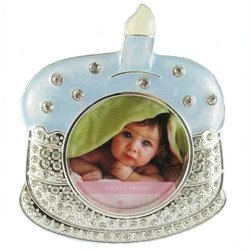 Ramka dziecięca z masy perłowej - niebieska, torcik urodzinowy 473-3163