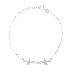 Celebrytka srebrna bransoletka ( Harry Styles ) - DWIE JASKÓŁKI srebro pr 925 CEL84