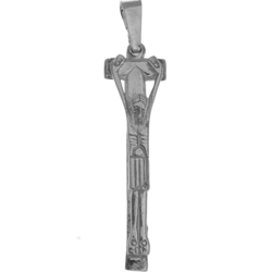 Medalik srebrny - Krzyżyk z wizerunkiem Jezusa MO097