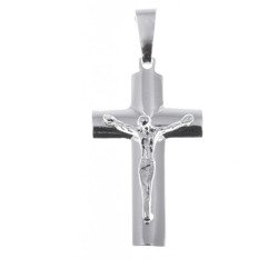 Krzyżyk srebrny z wizerunkiem Jezusa  MO030