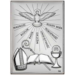 Obrazek srebrny pamiątka Bierzmowania DS47