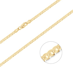 Łańcuszek srebrny pozłacany pr. 925 pancerka 2,8 mm GDSEP60ORO