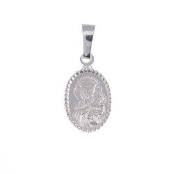 Medalik srebrny - Matka Boża Częstochowska Czarna Madonna MM035