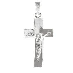 Krzyżyk srebrny z wizerunkiem Jezusa  MO092