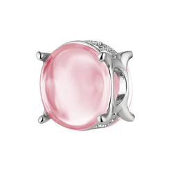 Srebrna przywieszka pr 925 Charms różowy kamień cyrkonie Barbie PAN209