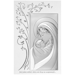 Obrazek Srebrny Matka Boska z dzieciątkiem DS130FAS