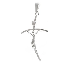 Krzyżyk srebrny z wizerunkiem Jezusa  MO083