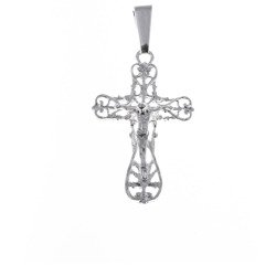 Krzyżyk srebrny z wizerunkiem Jezusa  MO064