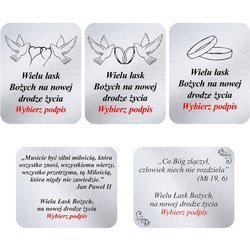 Grawer 4x5 cm, mix wzorów - Ślub