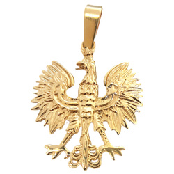 Złota zawieszka patriotyczna pr. 585 Orzeł w koronie ZZ303