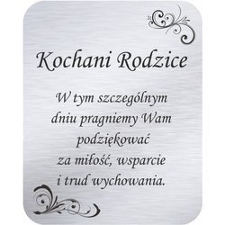 Grawer 4x5 cm, wzór numer 33 - Kochani Rodzice