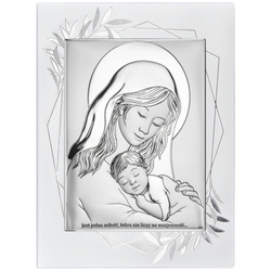 Obrazek Srebrny Matka Boska z dzieciątkiem DS38FO