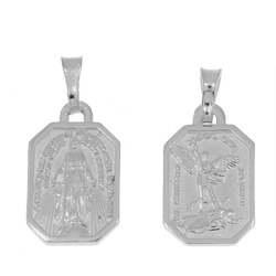Medalik srebrny - Matka Boska Niepokalana i Michał Archanioł