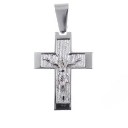 Krzyż srebrny z wizerunkiem Jezusa MO118