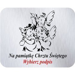 Grawer 4x5 cm, wzór numer 13 - Chrzest