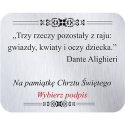 Grawer 4x5 cm, wzór numer 14 - Chrzest