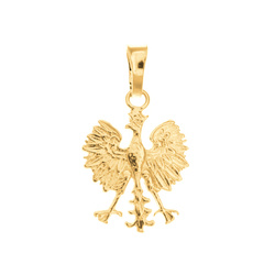 Złota przywieszka pr. 585 - patriotyczna Orzeł ZZ301