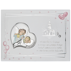 Obrazek srebrny Aniołek Pamiątka Chrztu Świętego DS17FCR/2C