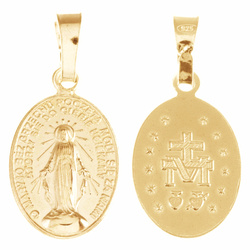 Medalik srebrny pozłacany - Matki Bożej Niepokalanej Cudowny Medalik MM002ORO